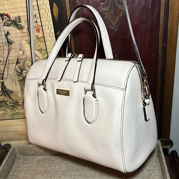 Kate Spade Satchel Blush Pink Safiano Leather w Detachable Strap 11”Lx8”Hx6”W - Picture 17 of 17